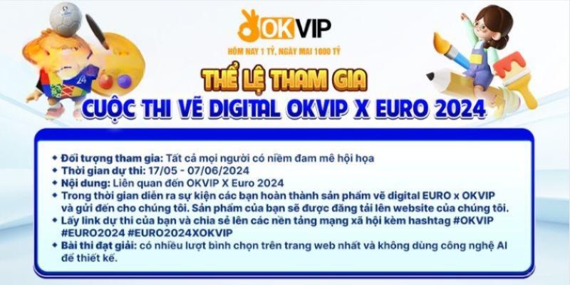 Thông tin cụ thể về Cuộc thi vẽ góp vui cùng giải Euro